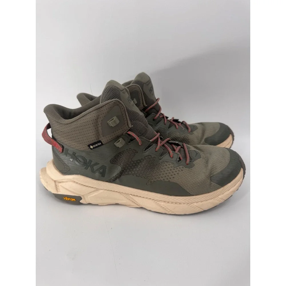 Hoka Trail Code GTX Hiking Boots Mens 12.5 Green GORE-TEX 1123165